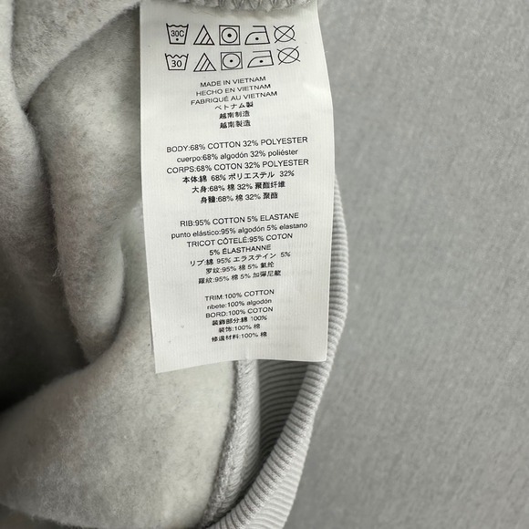 Michael Kors Quarter Zip Mens Large Sweatshirt Black White Colorblock Pullover - Picture 7 of 8